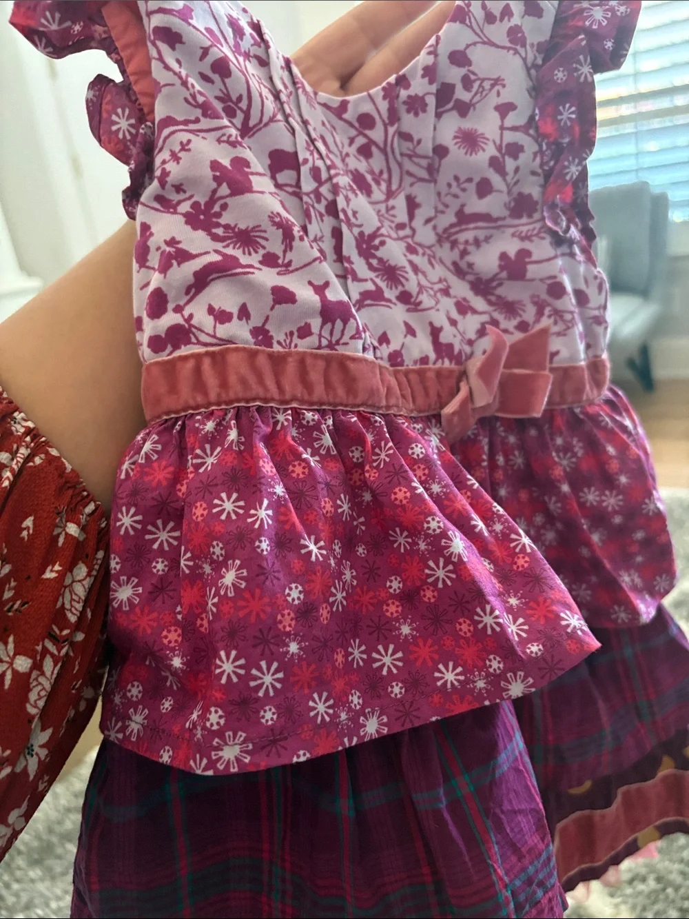 EUC Matilda Jane Friends Forever Tiered Dress Set with Leggings and Bloomers